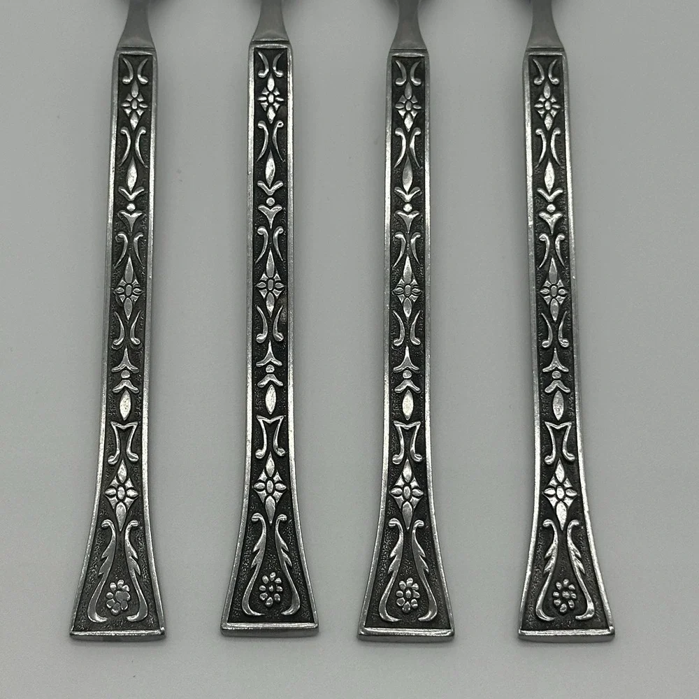 Grand Prix Siboney MCM Stainless Flatware Japan Dinner Fork 4 Set 1960s